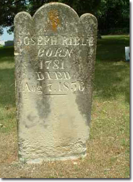 Joseph Ribble's headstone